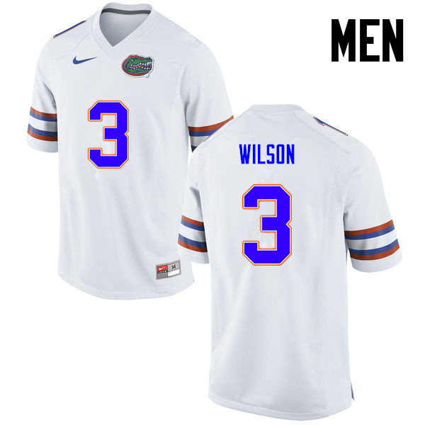 Men Florida Gators #3 Marco Wilson College Football Jerseys-White - Click Image to Close